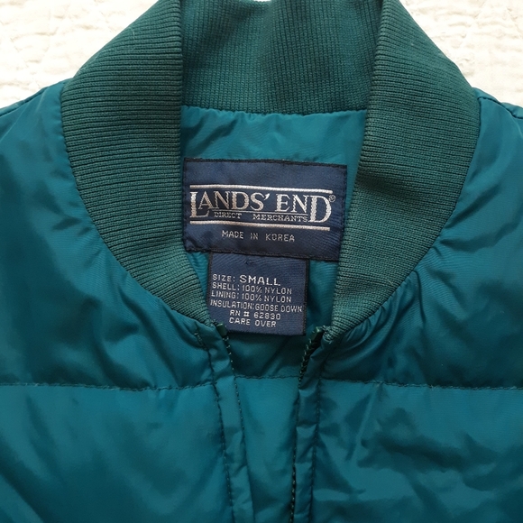 Vintage Lands End Goose Down Nylon Vest - Picture 2 of 4